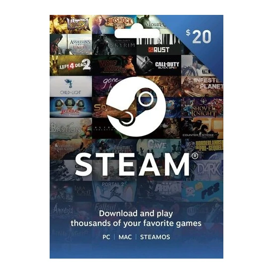 Steam Gift Card (US) 20 USD