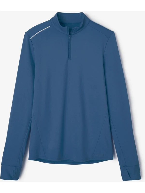 Decathlon Kalenji Erkek Uzun Kollu Koşu Tişörtü - Mavi - Warm