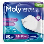 Moly Yatak Koruyucu Örtü - Yumuşak Dokulu, Emici, 30'lu Paket, Nefes Alabilir, Su Geçirmez, Yıkanabilir, Toz Akarı Koruması