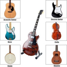 Microcase Katlanabilir Profesyonel Saz Keman Ukulele Klasik Akustik Elektro Gitar Standı Sehpası - AL3743