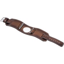 Bouletta Apple Watch Uyumlu Uyumlu Deri Kordon 38-40-41MM Cuff Taba
