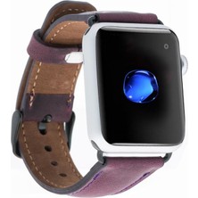 Bouletta Apple Watch Uyumlu Uyumlu Deri Kordon 38-40-41MM G7 Mor