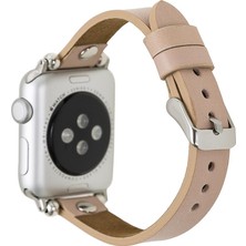 Bouletta Apple Watch Uyumlu Uyumlu Deri Kordon 38-40-41MM St Nu1 Pembe