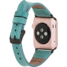 Bouletta Apple Watch Uyumlu Uyumlu Deri Kordon 42-44-45MM Slim CZ12