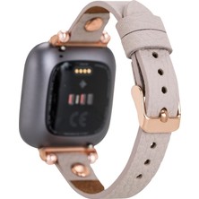 Bouletta Apple Watch Uyumlu Uyumlu Deri Kordon 42-44-45MM Rt Erc3 Bej