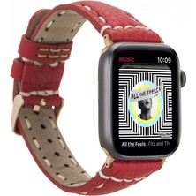 Bouletta Apple Watch Uyumlu Uyumlu Deri Kordon 38-40-41MM SM43 Erc2