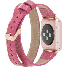 Bouletta Apple Watch Uyumlu Uyumlu Deri Kordon 42-44-45MM Dt Cp4