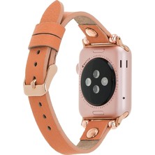 Bouletta Apple Watch Uyumlu Uyumlu Deri Kordon 42-44-45MM Ferro Rt Nu3