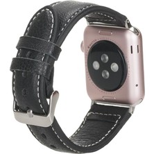 Bouletta Apple Watch Uyumlu Uyumlu Deri Kordon 42-44-45MM Nm1-As1 Siyah