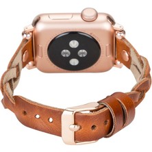 Bouletta Apple Watch Uyumlu Uyumlu Deri Kordon Wanda 38-40-41MM Rt RST2E