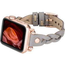 Bouletta Apple Watch Uyumlu Uyumlu Deri Kordon Wanda 38-40-41MM Rt Rst9