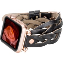 Bouletta Apple Watch Uyumlu Uyumlu Deri Kordon 38-40-41MM Dt Rt Rst1