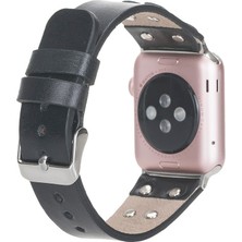 Bouletta Apple Watch Uyumlu Uyumlu Deri Kordon Cross 42-44-45MM St Rst1