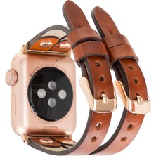 Bouletta Apple Watch Uyumlu Uyumlu Deri Kordon Ely Double Tour RST2EF