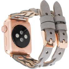 Bouletta Apple Watch Uyumlu Uyumlu Deri Kordon York Double Tour Rst9