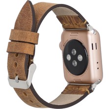 Bouletta Apple Watch Uyumlu Uyumlu Deri Kordon 38-40-41MM G19-BA7 Taba