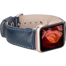 Bouletta Apple Watch Uyumlu Uyumlu Deri Kordon 42-44-45MM G3 Lacivert
