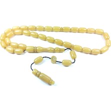 İskeçe Tesbih Hayyani Usta Işi Imzalı Mühürlü Rengin Zirvesi Sıkma Kehribar Model NO;2233