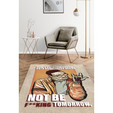 Homshtag Travis Scott Renkli Müzisyen Halı Müzsik Severe Hediyelik Halı Geometrik Figürlü Halı