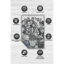 Homshtag Old School Efsaneler Siyah Beyaz Halı Rap Sever Halı Müzisyine Hediyelik Art Müzik Halı