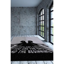 Homshtag Sen Arkadaki Işıksın Koyu Renkli Siyah Halı Müzik Sever Halısı Müzisyine Hediyelik Halı