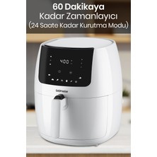 Goldmaster Romelio 1800 Watt 7 Litre Beyaz Geniş Hazneli Xxl Dokunmatik Airfryer Sıcak Hava Fritözü