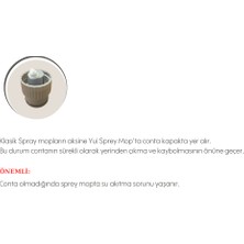 Yui 360 Derece Dönen Su Püskürtmeli Sprey Mop Paspas + 1 Yedek Mikrofiber Mop (Yui Türkiye Garantili)
