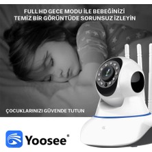 Yoosee 1080P Full Hd Wifi Ip Bebek Izleme Masa Üstü Akıllı Robot 3 Antenli Kablosuz Kamera