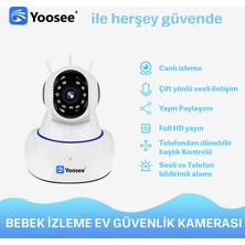 Yoosee 1080P Full Hd Wifi Ip Bebek Izleme Masa Üstü Akıllı Robot 3 Antenli Kablosuz Kamera