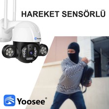 Yoosee 5mp Açık Projektör Güvenlik Kamerası Su Geçirmez Insan Algılama Iki Yönlü Ses Cctv Gece Görüş Kamera Wifi