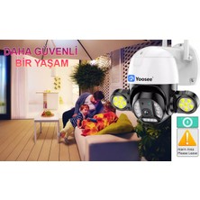 Yoosee 5mp Açık Projektör Güvenlik Kamerası Su Geçirmez Insan Algılama Iki Yönlü Ses Cctv Gece Görüş Kamera Wifi