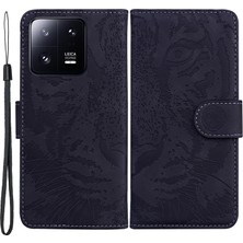 Lr Joyful Xiaomi 13 Pro 5g Cep Telefonu Kılıfı Tiger Baskılı Pu Deri Cüzdan Stand Koruyucu Kapak (Yurt Dışından)