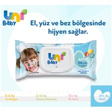 Uni Baby Aktif Islak Mendil 72'li x 24