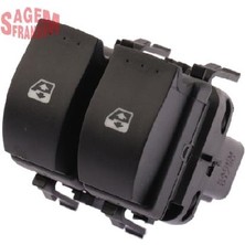 Sagemfrans Cam Kaldırma Anahtarı Ön Sol Siyah Renault Megane 2 8200315034 500116