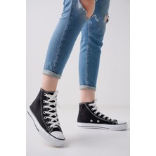 Cihan Shoes Keten Siyah Spor Ayakkabı Konvers