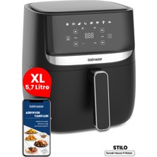 Goldmaster Stilo 1700 Watt Xl Dijital Dokunmatik 8 Ön Programlı Airfryer Yağsız Kızartma Sıcak Hava Fritöz