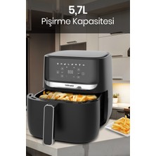 Goldmaster Stilo 1700 Watt Xl Dijital Dokunmatik 8 Ön Programlı Airfryer Yağsız Kızartma Sıcak Hava Fritöz