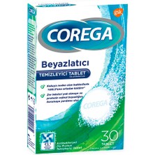 Corega Antibakteriyel Protez Beyazlatıcı Tablet 30'lu + Tat Içermez Protez Yapıştırıcı Krem 40 gr