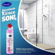 Diversey Clonet Kireç ve Banyo Temizleyici 2 Adet 750 ml + 1 Adet Taski R6 750M ve Diversey 400 ml + Lime Kolonya
