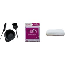 Fulin Saç Boyama Seti - Boya Tutmayan Mikrofiber Havlu + 30 Adet Boya Naylonu + Boyama Seti