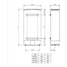 Ariston Velis Evo 50 lt Titanyum Kazan (Yatay Montaj Yapabilme Özelliği)