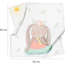 Casadora Baby Loulou 100% Pamuk 2'li Müslin Örtü Seti - 90X90 cm