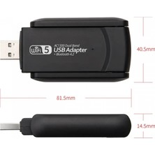 Hobimtek Dual Band USB 3.0 Adaptör Kablosuz Wifi Alıcı AC1300 Wireless Adaptör 2,4g 5g USB 3.0