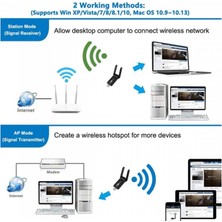 Hobimtek Dual Band USB 3.0 Adaptör Kablosuz Wifi Alıcı AC1300 Wireless Adaptör 2,4g 5g USB 3.0