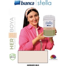Bianca Stella Su Bazlı Saf Akrilik Boya Mermer Beji 1 Lt