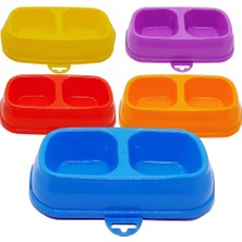 Neptüns Çift Bölme Mama ve Su Kabı Küçük Boy