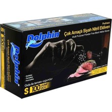Dolphin Çok Amaçlı Pudrasız Siyah Eldiven S 100 Lü