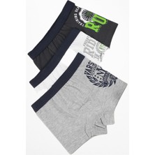 Katamino Erkek Çocuk Baskılı İkili Boxer Set K128327 Beyaz