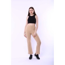 CHEISU Kadın Crop Siyah Raporlu Kaşkorse