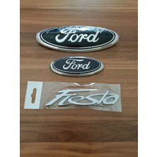 Mtc Ford "fiesta Yazı Ön Arma + Bagaj Arması" Logo Arma 2009-2012 Arası Araçlara Uygun